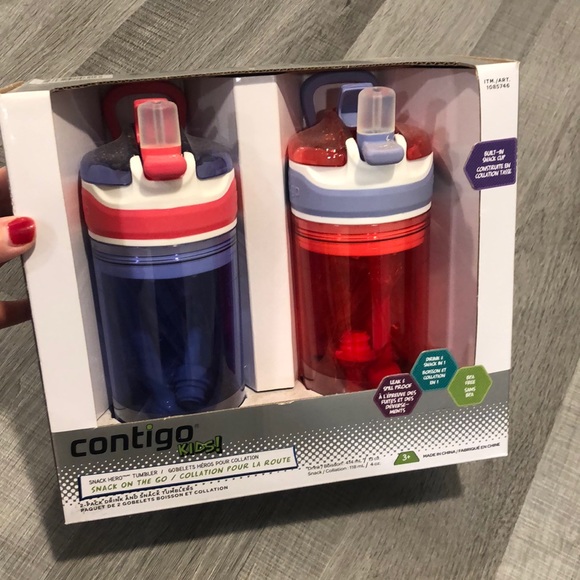 New Girl’s Contigo Kids Snack On The Go Water bottle - Picture 1 of 4